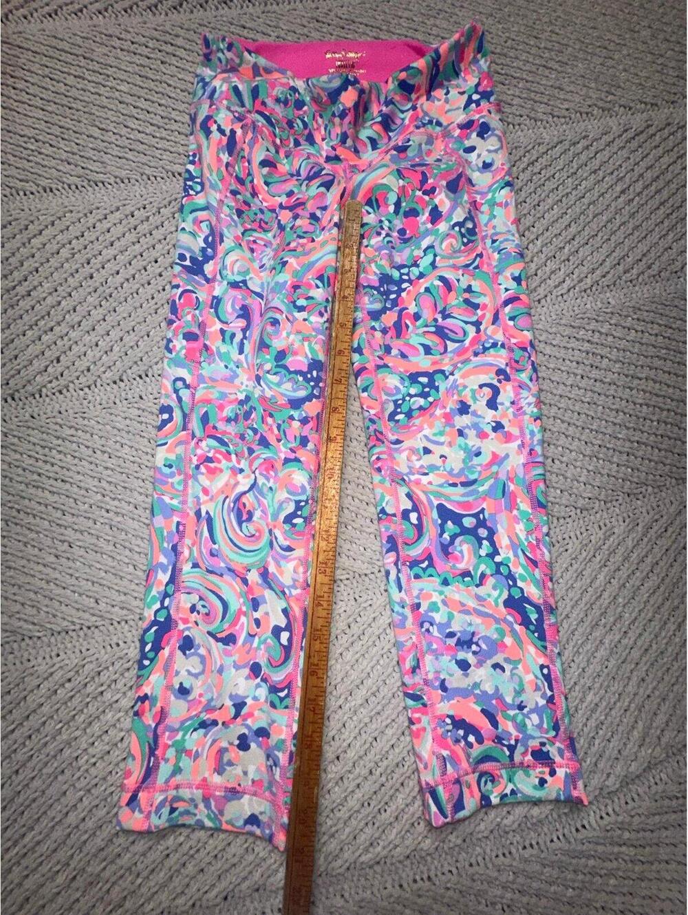 Lilly Pulitzer Luxletic Weekender Cropped Pant In La Playa Women's XS Inseam 21”